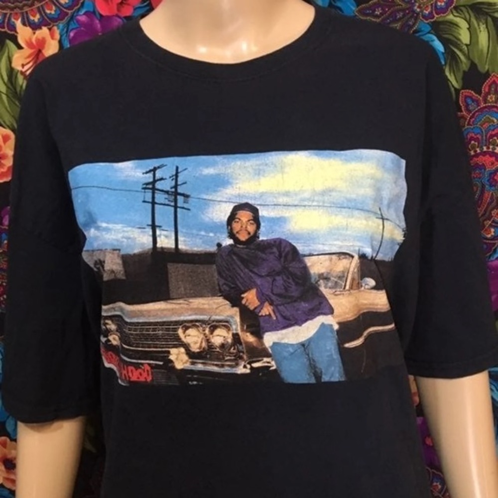 MEN'S BOYZ N THE HOOD SHIRT 2XL TOP ICE CUBE RAP HIPHOP XXL BLACK